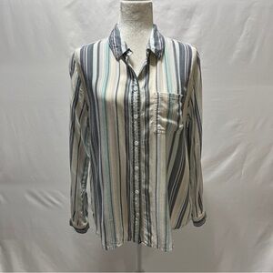 BEACHLUNCHLOUNGE women’s multicolor striped button-down shirt in size Medium